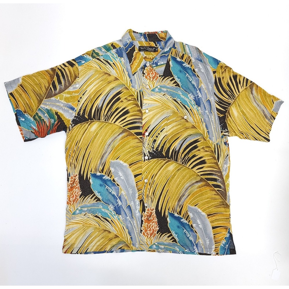 Tori Richard Mens XL Hawaiian Shirt 100% Viscose Short Sleeve Floral Button Up